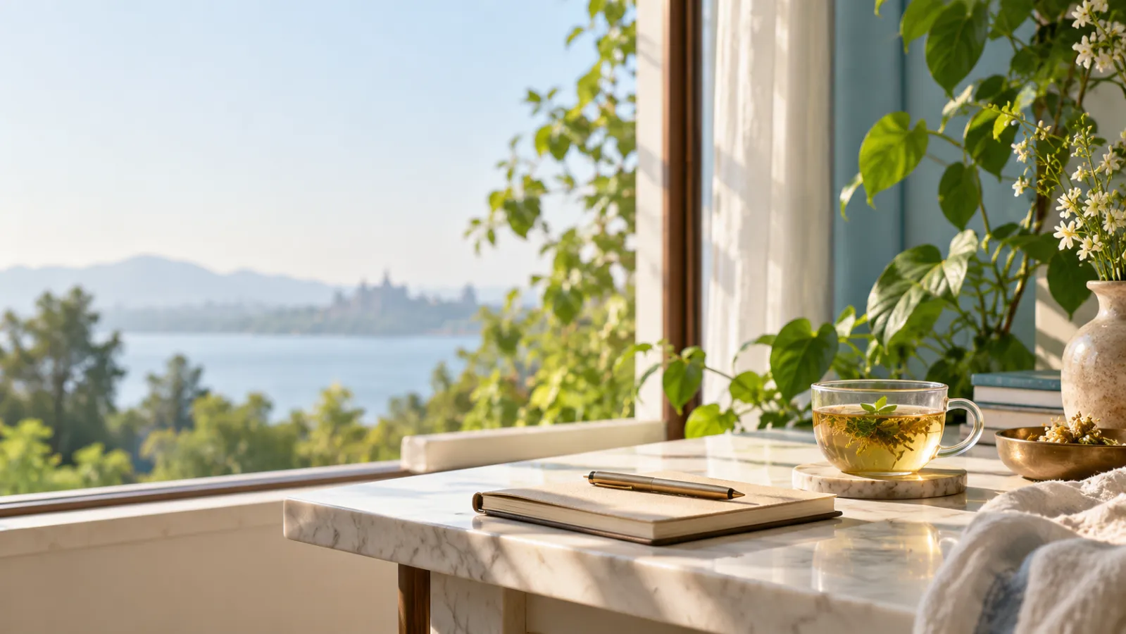 A calm wellness routine representing Nebo's personalised programs